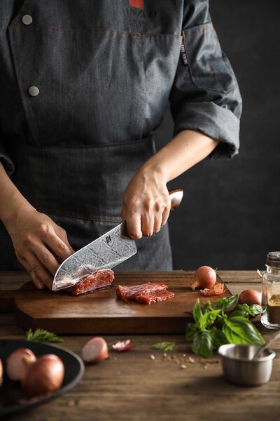 Santoku nůž XinZuo B46D 7"