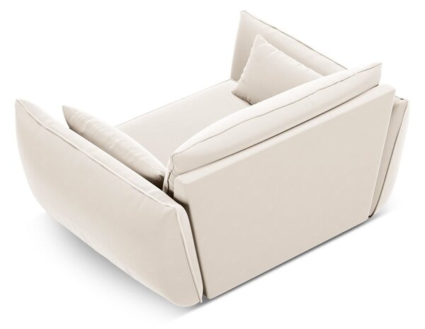 Béžové sametové křeslo Vanda – Mazzini Sofas