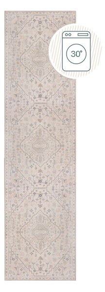 Krémový pratelný běhoun 60x230 cm Teo Traditional – Flair Rugs