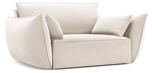 Béžové sametové křeslo Vanda – Mazzini Sofas