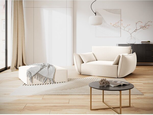 Béžové sametové křeslo Vanda – Mazzini Sofas