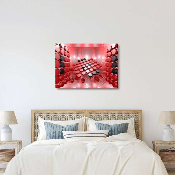 Obraz tlačítkové abstrakce (70x50 cm)
