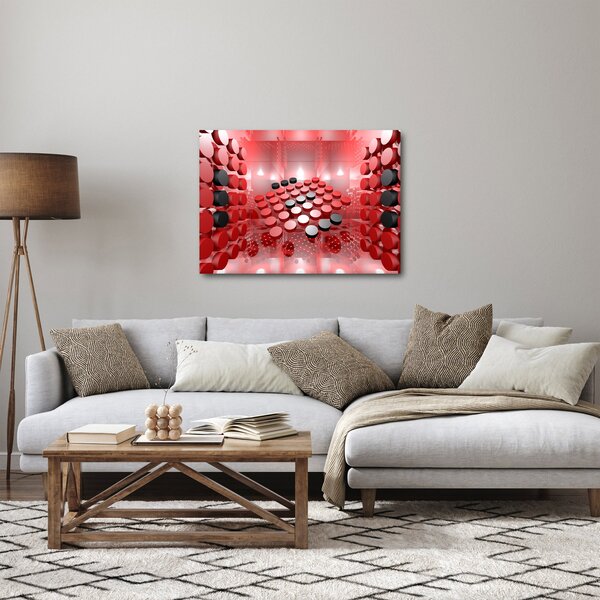 Obraz tlačítkové abstrakce (70x50 cm)