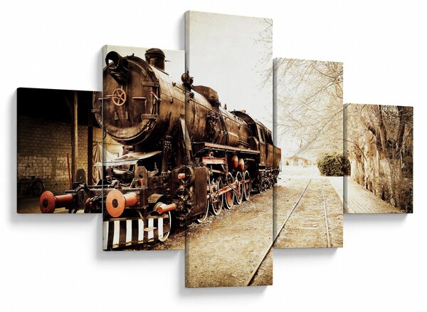 Obraz - Historická lokomotiva (125x70 cm)