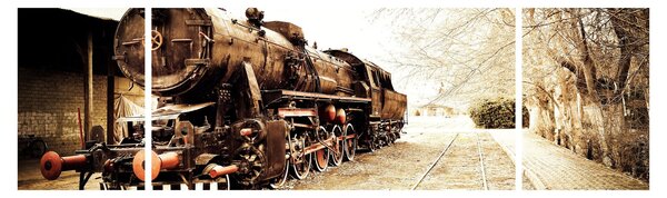 Obraz - Historická lokomotiva (170x50 cm)