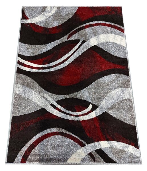 Makro Abra Kusový koberec moderní OTTO 01 červený šedý Rozměr: 120x170 cm