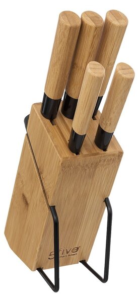 Sada nožů ve stojanu Bamboo 5ks