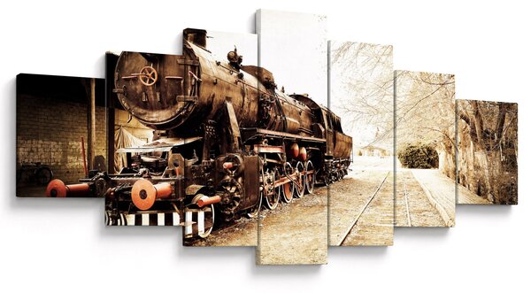Obraz - Historická lokomotiva (210x100 cm)
