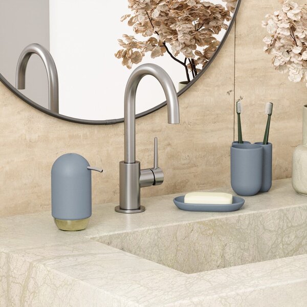 Modrý plastový dávkovač mýdla 230 ml Touch – Umbra