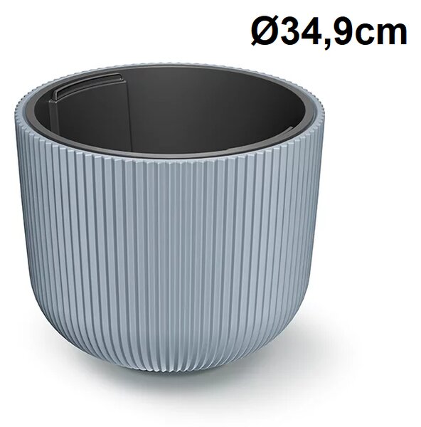 Květináč s vkladem MILLY světle šedý Ø34,9cm