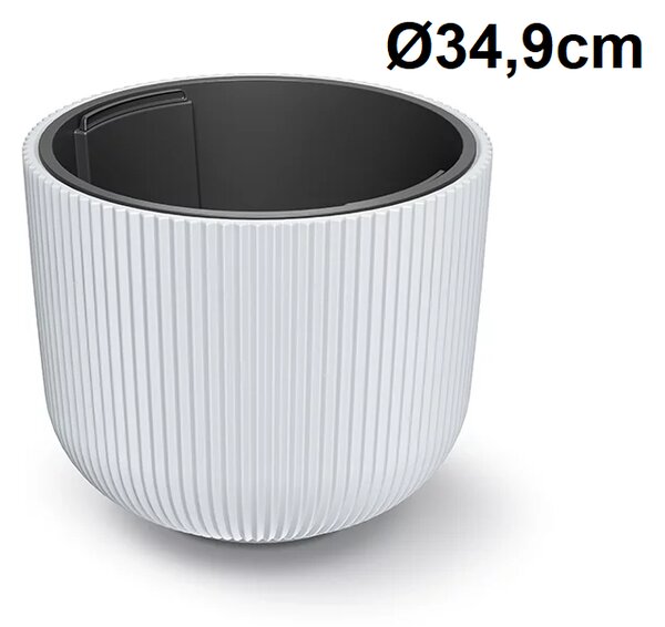 Květináč s vkladem MILLY bílý Ø34,9cm