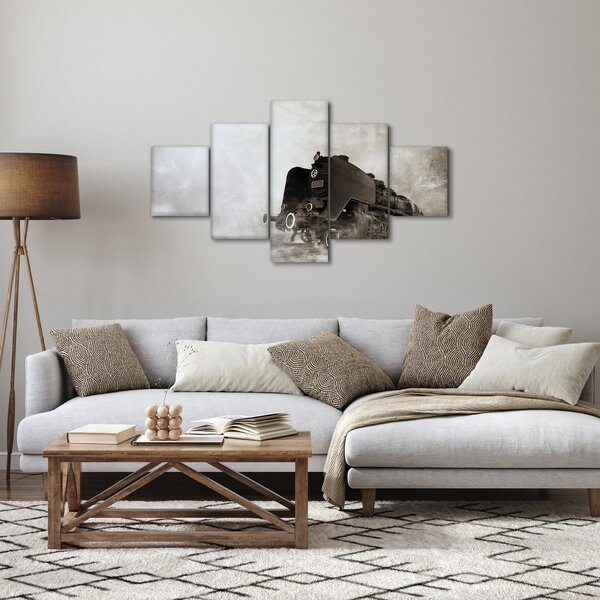 Obraz - Vlak v mlze (125x70 cm)