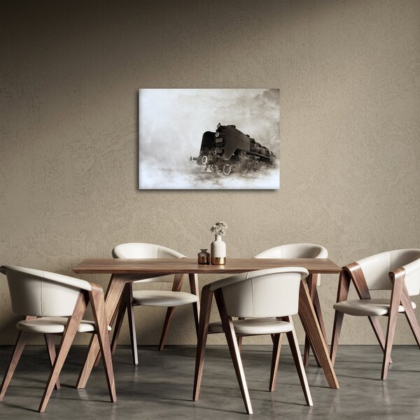 Obraz - Vlak v mlze (70x50 cm)