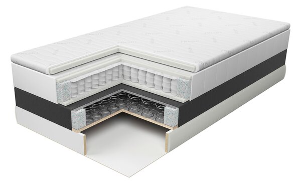 POSTEL BOXSPRING, 180/200 cm, světle šedá MID.YOU - Postele s úložným prostorem, Online Only