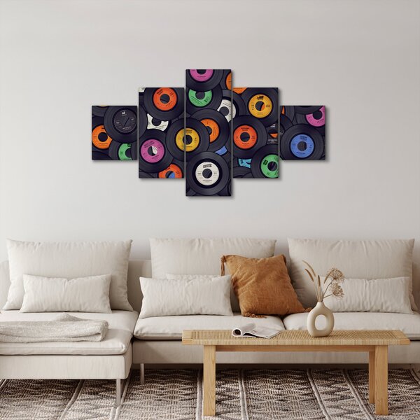 Obraz - Hudební gramofonové desky (125x70 cm)