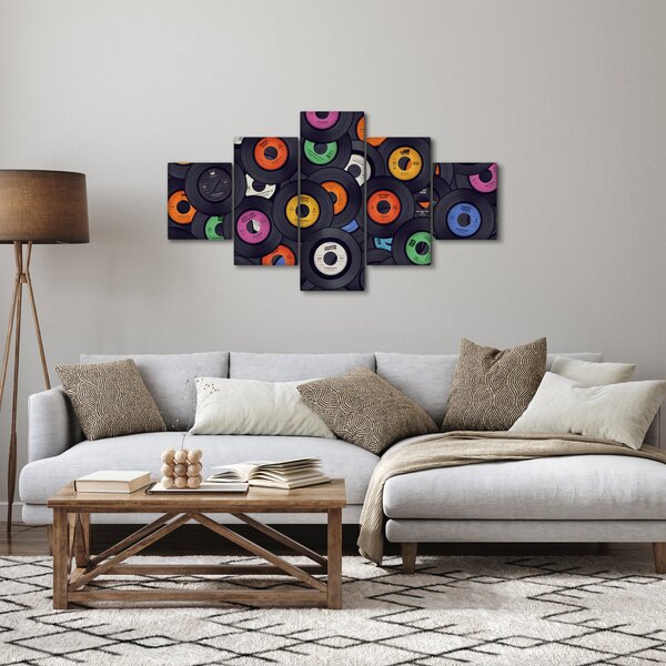 Obraz - Hudební gramofonové desky (125x70 cm)