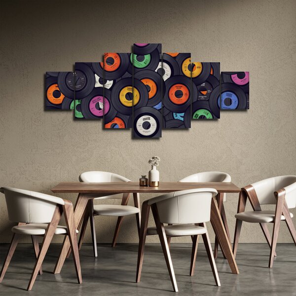 Obraz - Hudební gramofonové desky (210x100 cm)