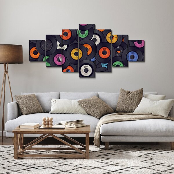 Obraz - Hudební gramofonové desky (210x100 cm)