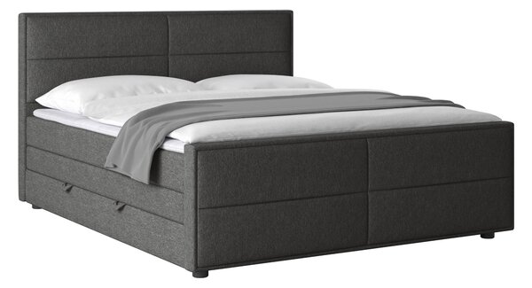 POSTEL BOXSPRING, 180/200 cm, antracitová MID.YOU - Postele s úložným prostorem, Online Only
