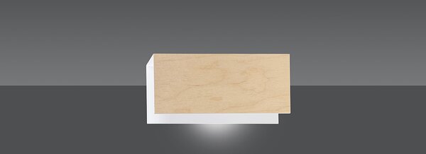 Emibig Carlo nástěnné svítidlo 1x15 W bílá-dřevo 611/K1