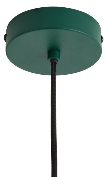 Retro zelená závěsná lampa se zeleným sklem - Giselle
