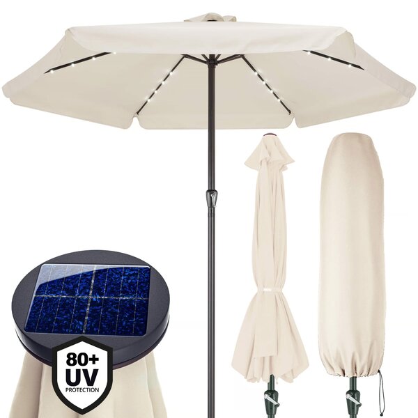 Deuba LED slunečník Athens Ø330 cm - krémový