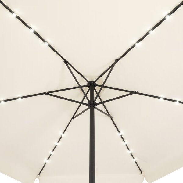 Deuba LED slunečník Athens Ø330 cm - krémový