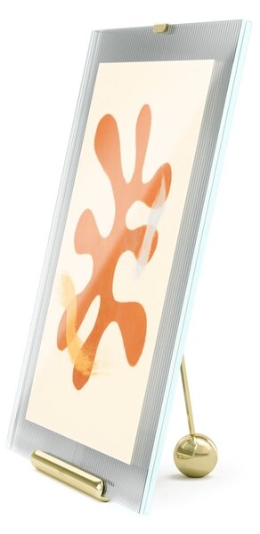 Skleněný stojací rámeček ve zlaté barvě 26x30,5 cm Flute – Umbra