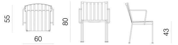 Prostoria designové židle zahradní Jugo Armchair