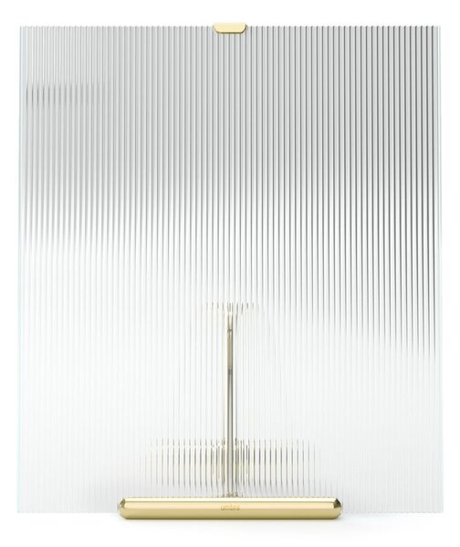 Skleněný stojací rámeček ve zlaté barvě 26x30,5 cm Flute – Umbra