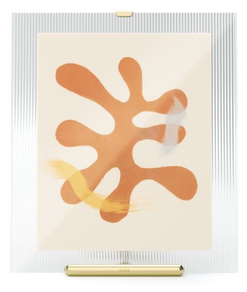 Skleněný stojací rámeček ve zlaté barvě 26x30,5 cm Flute – Umbra