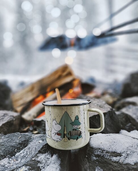 Muurla Hrnek Moomin Campers 0,8l, smalt / béžový