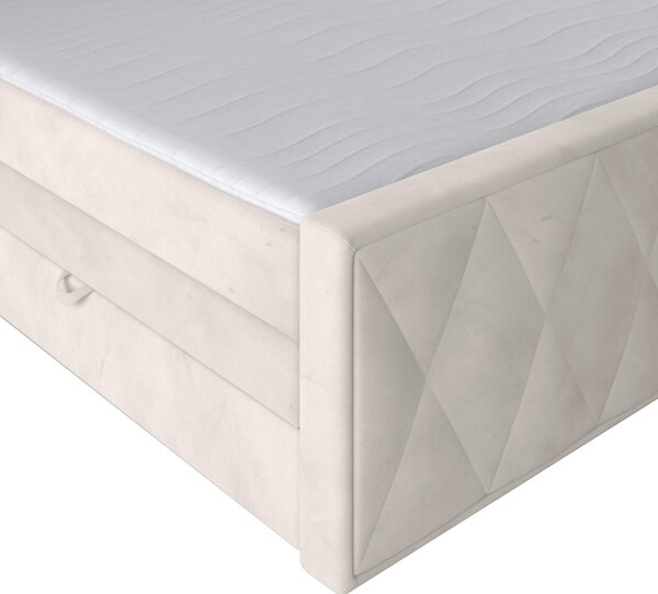 POSTEL BOXSPRING, 180/200 cm, bílá Livetastic - Postele s úložným prostorem, Online Only