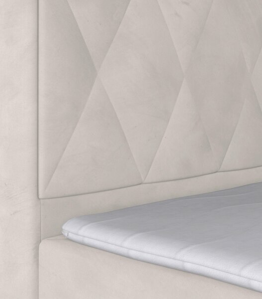 POSTEL BOXSPRING, 180/200 cm, bílá Livetastic - Postele s úložným prostorem, Online Only