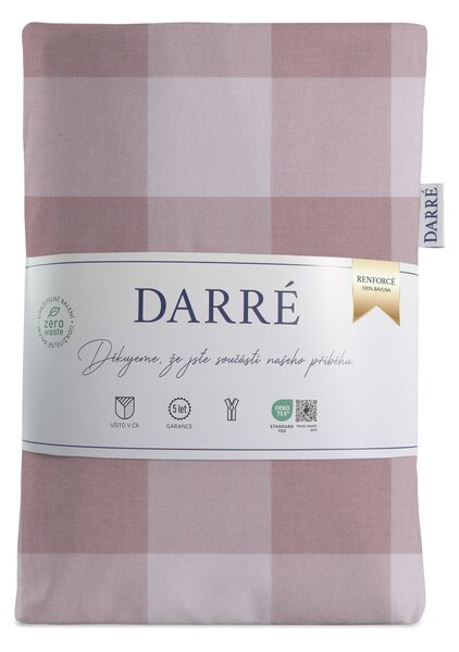 DARRÉ Bavlněné povlečení Kostky - růžové Velikost: 140 x 200 + 70 x 90