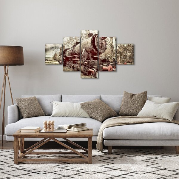 Historický obraz lokomotivy (125x70 cm)