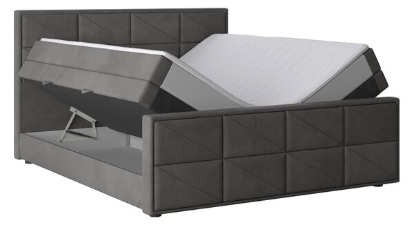 POSTEL BOXSPRING, 180/200 cm, antracitová MID.YOU - Postele s úložným prostorem, Online Only