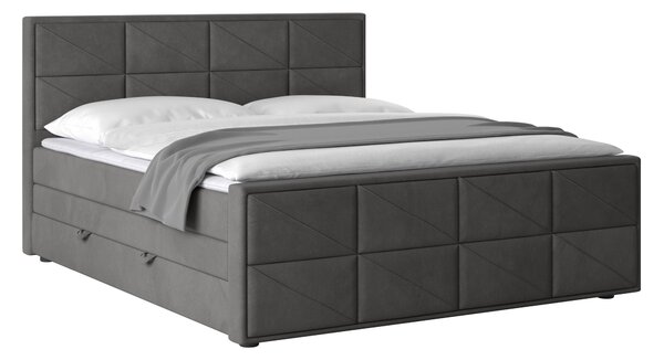 POSTEL BOXSPRING, 180/200 cm, antracitová MID.YOU - Postele s úložným prostorem, Online Only