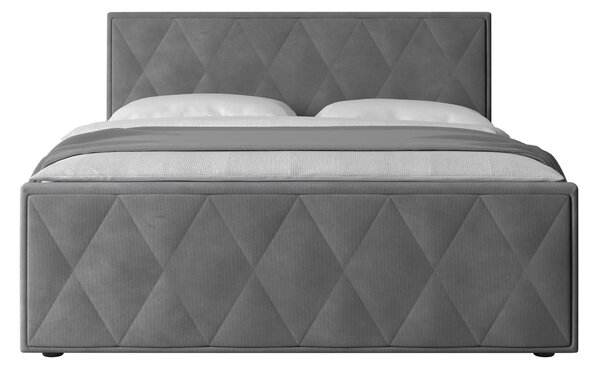 POSTEL BOXSPRING, 180/200 cm, světle šedá MID.YOU - Manželské postele, Online Only