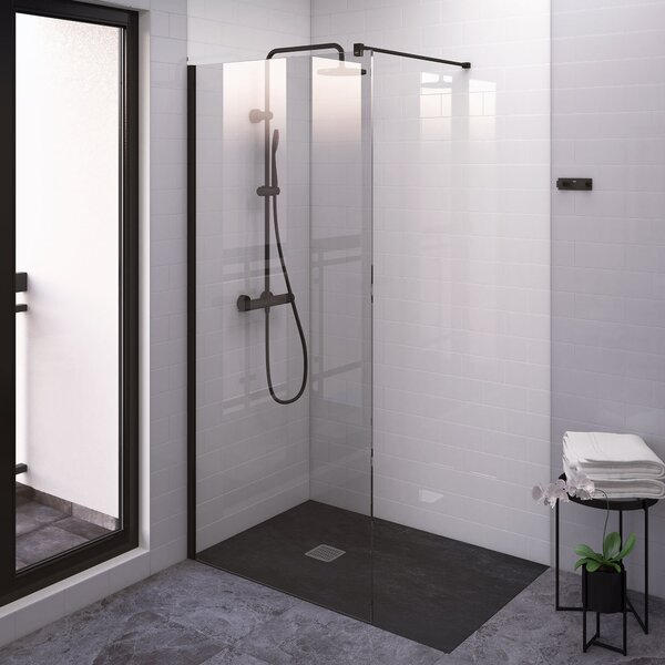 Roca District sprchová zástěna walk-in 80 cm /průhledné sklo AMP718080M