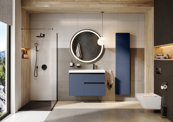 Roca District sprchová zástěna walk-in 80 cm /průhledné sklo AMP718080M