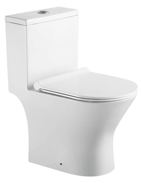 Bílé kombi WC WHITE LINE s nádržkou a sedátkem