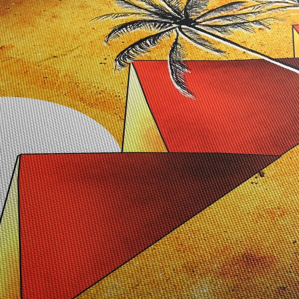 Obraz malovaných egyptských pyramid (30x30 cm)