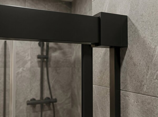 LUXOR BLACK sprchové dveře 1300mm, čiré sklo