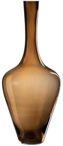 Jantarově hnědá skleněná váza J-Line Omar 70,5 cm