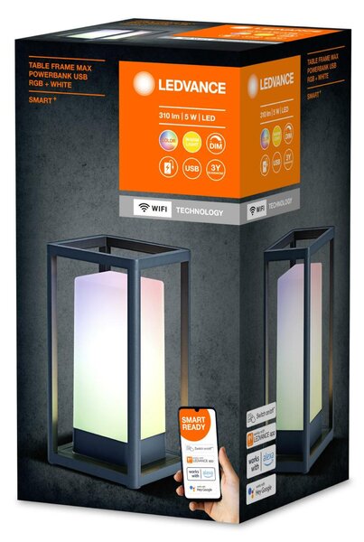 LEDVANCE SMART+ Wifi Table Frame MAX Powerbank USB venkovní stolní lampa RGB + W 4058075763241