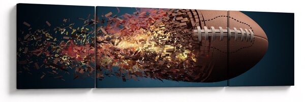 Obraz - Ragbyový míč v akci (170x50 cm)