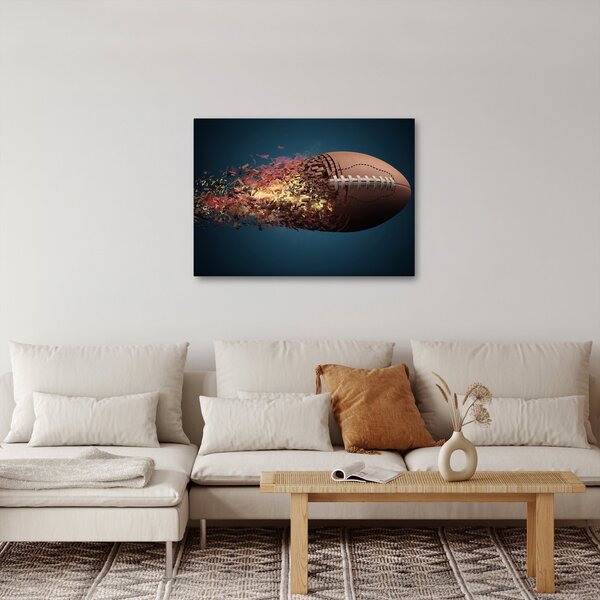 Obraz - Ragbyový míč v akci (70x50 cm)