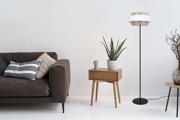 Kaja Cezar stojací lampa 1x40 W bílá-béžová K-5275