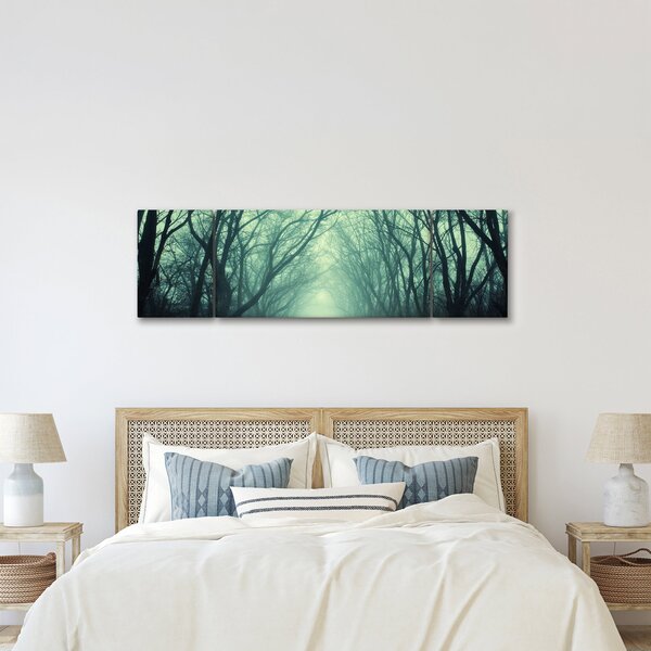 Obraz - Cesta s alejí stromů (170x50 cm)